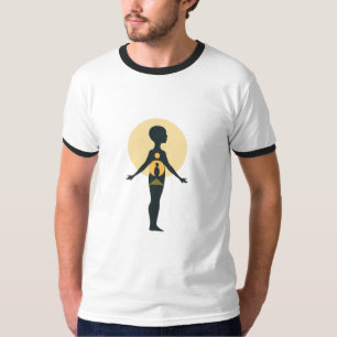 Spirituele Innerlijke Groei Silhouet Minimalistisc T-shirt
