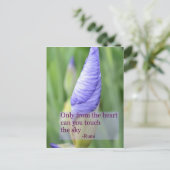 Spirituele Iris Inspirerend Rumi Quote Briefkaart (Staand voorkant)