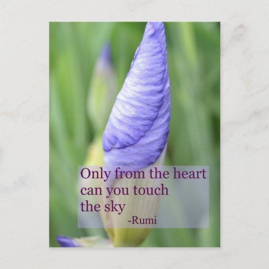 Spirituele Iris Inspirerend Rumi Quote Briefkaart (Voorkant)