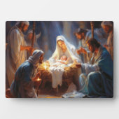 Spirituele Jesus Manger Plaque Fotoplaat (voorkant)