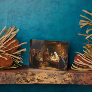 Spirituele Jesus Manger Plaque Fotoplaat