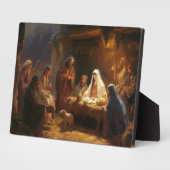 Spirituele Jesus Manger Plaque Fotoplaat (Zijkant)