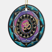 Spirituele kerstversiering van Moon Mandala Keramisch Ornament (Links)