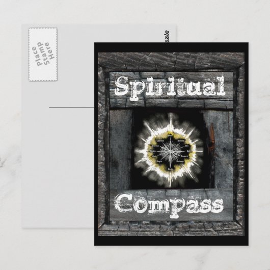 Spirituele kompas briefkaart (Voorkant / Achterkant)