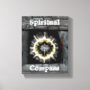 Spirituele kompas canvas afdruk