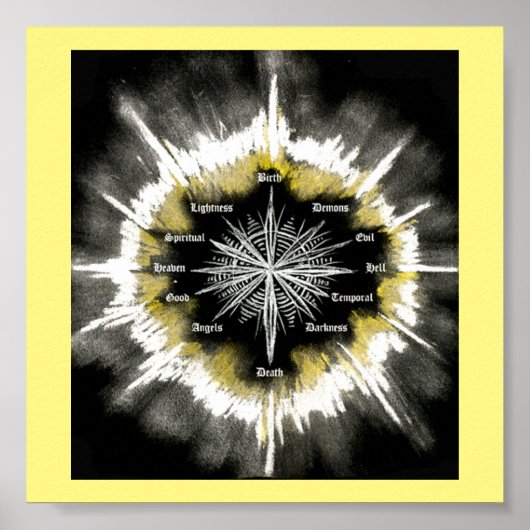 Spirituele kompas poster (Voorkant)