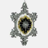 Spirituele kompas tin sneeuwvlok ornament (Links)