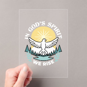 Spirituele kracht in God – Verheffende Christelijk Acryl Uitnodigingen