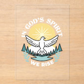 Spirituele kracht in God – Verheffende Christelijk Acryl Uitnodigingen (Voorkant)