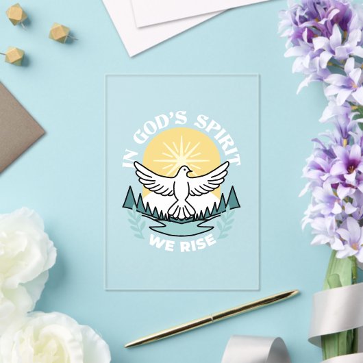 Spirituele kracht in God – Verheffende Christelijk Acryl Uitnodigingen (Insitu (Huwelijk))