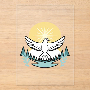 Spirituele kracht in God – Verheffende Christelijk Acryl Uitnodigingen