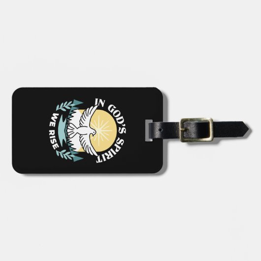 Spirituele kracht in God – Verheffende Christelijk Bagagelabel (Voorkant horizontaal)