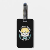 Spirituele kracht in God – Verheffende Christelijk Bagagelabel (Achterkant verticaal)