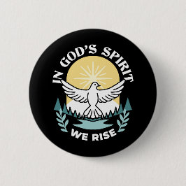 Spirituele kracht in God – Verheffende Christelijk Ronde Button 5,7 Cm