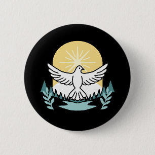 Spirituele kracht in God – Verheffende Christelijk Ronde Button 5,7 Cm