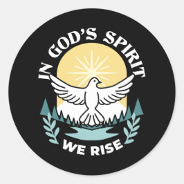 Spirituele kracht in God – Verheffende Christelijk Ronde Sticker