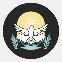 Spirituele kracht in God – Verheffende Christelijk Ronde Sticker