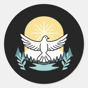 Spirituele kracht in God – Verheffende Christelijk Ronde Sticker