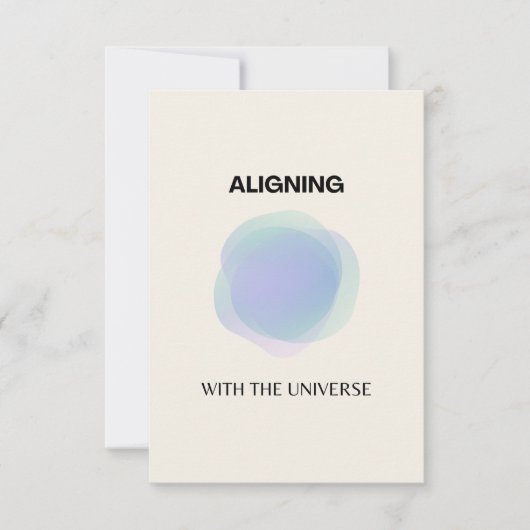 Spirituele kunstwerken voor bebossing, energiearse bedankkaart (Voorkant)