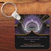 Spirituele levensboom fractale kunst sleutelhanger (Voorkant)