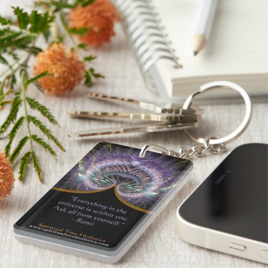 Spirituele Levensboom Holistische Energie Sleutelhanger (Voorkant Rechts)