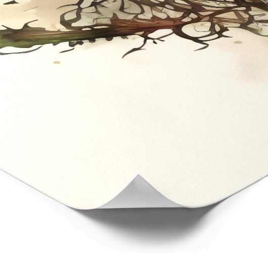 Spirituele levensboom poster (Hoek)