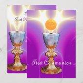 SPIRITUELE LIGHT 1st Heilige Communie / Christenin Kaart (Voorkant / Achterkant)