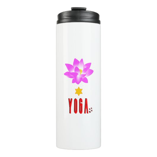 Spirituele Lotus Namaste Internationale Dag van Yo Thermosbeker (Voorkant)