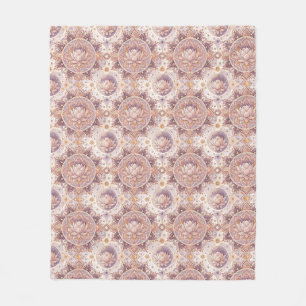 Spirituele Lotusbloem - Bloem Mandala Patroon Fleece Deken