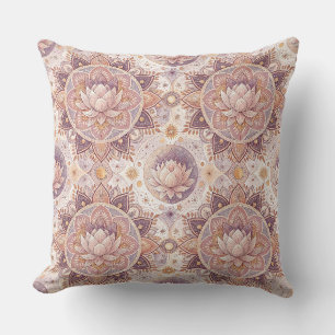 Spirituele Lotusbloem - Bloem Mandala Patroon Kussen