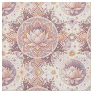 Spirituele Lotusbloem - Mandala Bloempatroon Stof