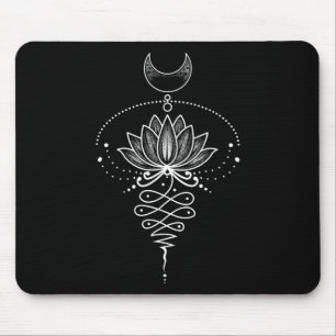 Spirituele Lotusbloem Unalome Zen-meditatie Yoga Muismat