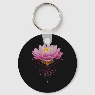 Spirituele Lotusbloem Unalome Zen-meditatie Yoga Sleutelhanger