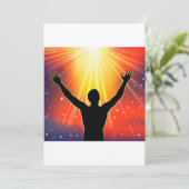 Spirituele man uitnodigingen (Staand voorkant)