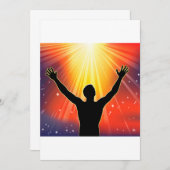 Spirituele man uitnodigingen (Voorkant / Achterkant)