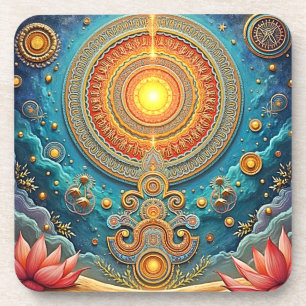 Spirituele Mandala Art Bier Onderzetter