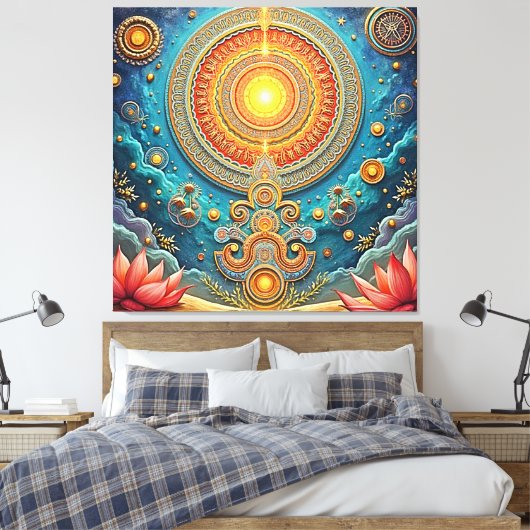 Spirituele Mandala Art Canvas Afdruk (Insitu (Slaapkamer))