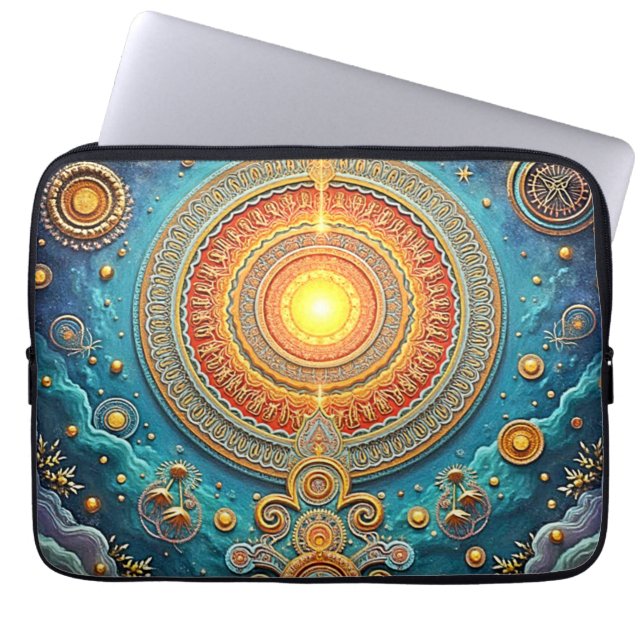 Spirituele Mandala Art Laptop Sleeve (Voorkant)