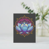 Spirituele Mandala Lotus Art Briefkaart (Staand voorkant)