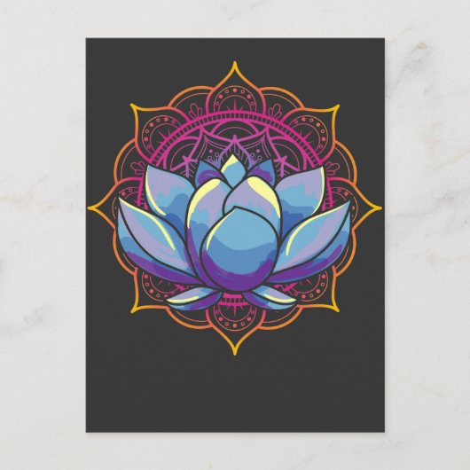 Spirituele Mandala Lotus Art Briefkaart (Voorkant)