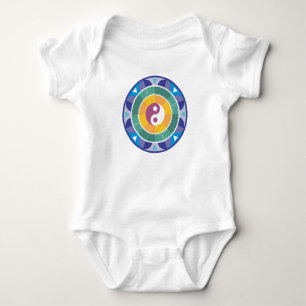 Spirituele Mandala Rainbow Colors Chinese Yin Yang Romper