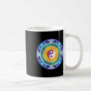 Spirituele Mandala Regenboog Kleur Chinese Yin Yan Koffiemok