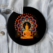 Spirituele meditatie Boeddha Ronde Button 6,0 Cm (In situ)