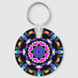 *~* Spirituele Meditatieve Neon Mandala Sleutelhanger