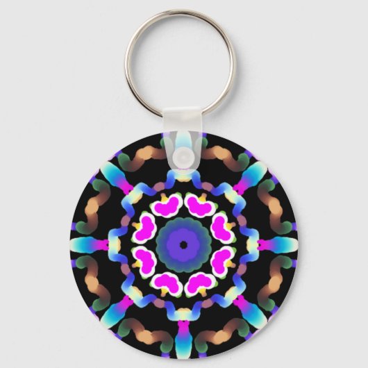 *~* Spirituele Meditatieve Neon Mandala Sleutelhanger (Voorkant)