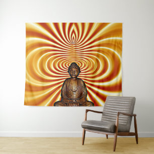 Spirituele Mediterende Boeddha Wand Tapijt Wandkleed