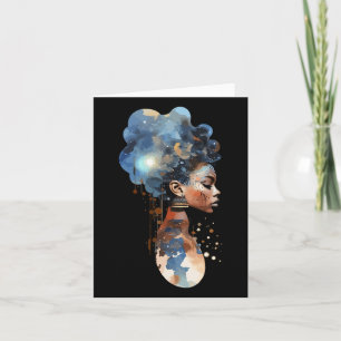 Spirituele Melanin Queen Afro Amerikaanse Space Wa Kaart