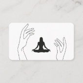 Spirituele Minimal Professionele Logo Yoga Visitekaartje (Voorkant)