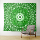 Spirituele moderne geometrische elegante groene ma wandkleed (In Situ (horizontaal))