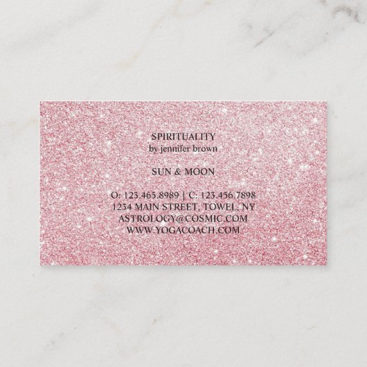 Spirituele Moon Sun Celestial Astrologie Visitekaartje (Achterkant)